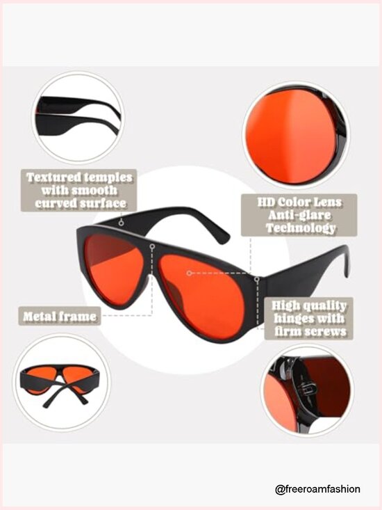 Chunky UV400 Protection Oval Sunglasses Unisex Trendy Rectangle Shades main image 5